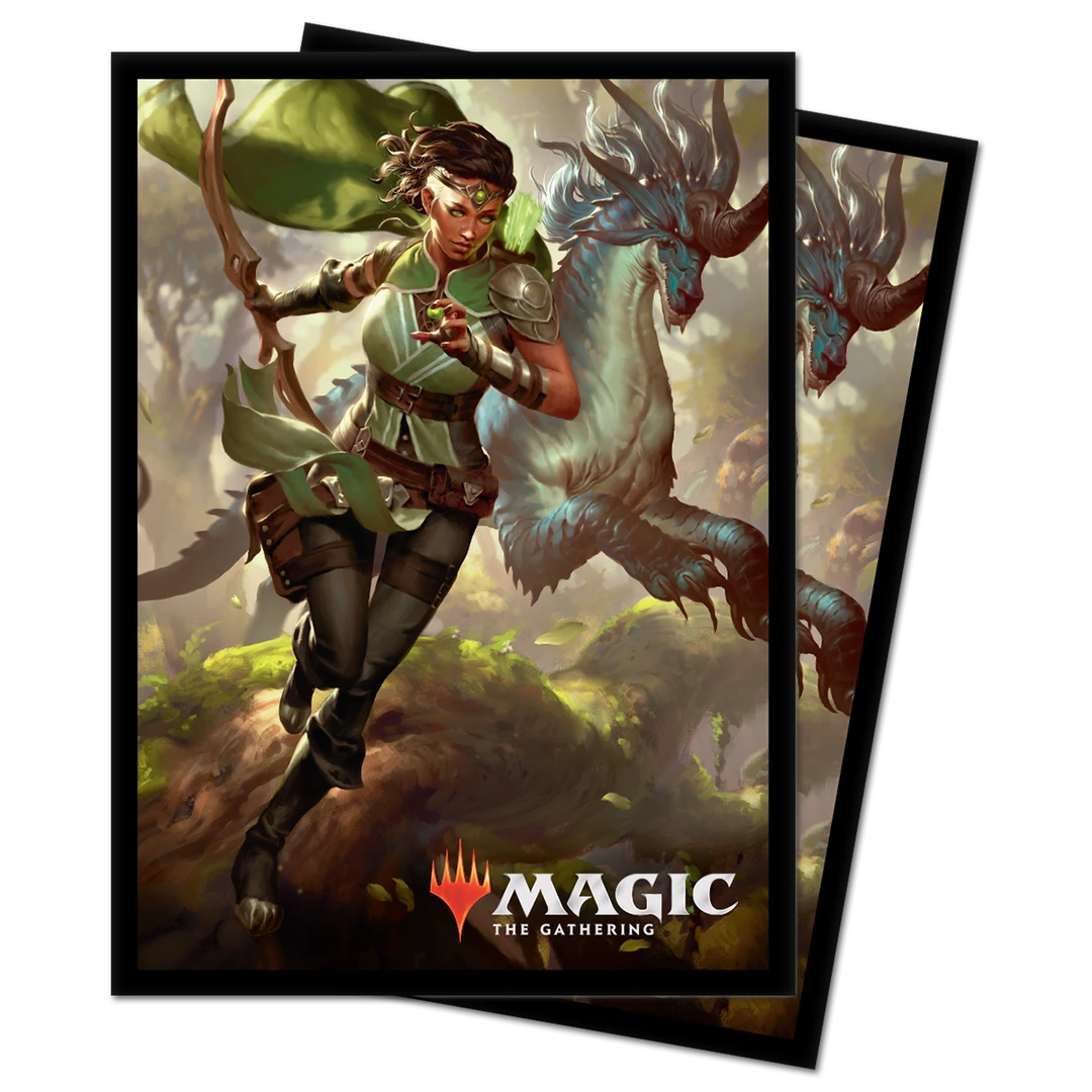 Ultra PRO Gaming Ikoria: Lair Of Behemoths Vivien, Monster's Advocate Standard Deck Protector Sleeves (100ct) For Magic: The Gathering 3 Ultra PRO Gaming Ikoria: Lair Of Behemoths Vivien, Monster's Advocate Standard Deck Protector Sleeves (100ct) For Magic: The Gathering