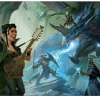 Ultra PRO Adventures In The Forgotten Realms The Party Fighting Blue Dragon Standard Gaming Playmat For Magic: The Gathering