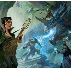 Ultra PRO Adventures In The Forgotten Realms The Party Fighting Blue Dragon Standard Gaming Playmat For Magic: The Gathering