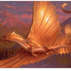 Ultra PRO Adventures In The Forgotten Realms Adult Gold Dragon Standard Gaming Playmat For Magic: The Gathering