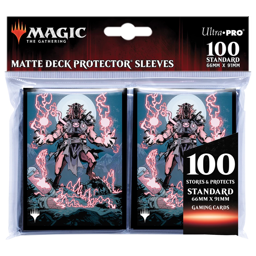 Ultra PRO Gaming Innistrad: Midnight Hunt Storm-Charged Slasher Standard Deck Protector Sleeves (100ct) For Magic: The Gathering 4 Ultra PRO Gaming Innistrad: Midnight Hunt Storm-Charged Slasher Standard Deck Protector Sleeves (100ct) For Magic: The Gathering