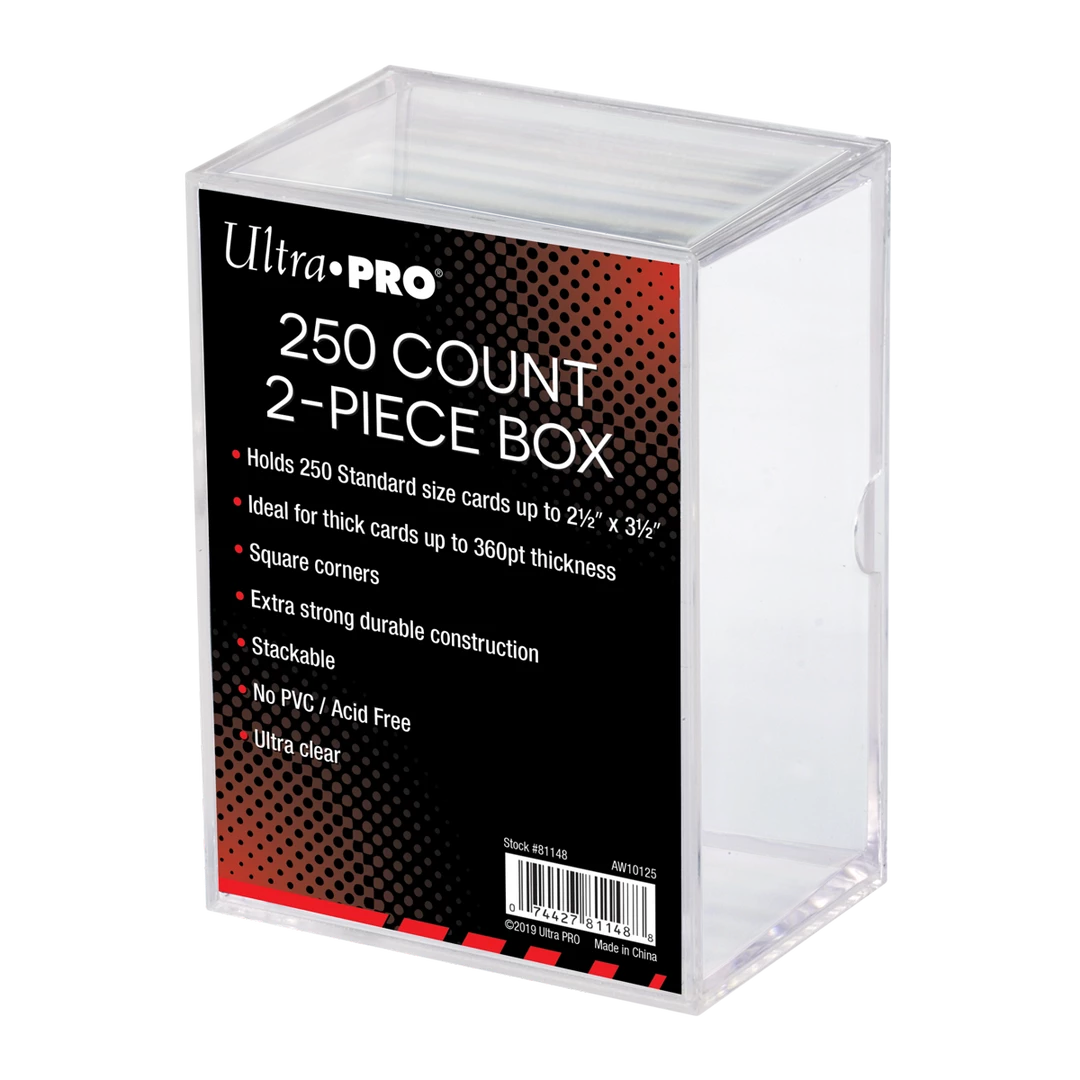 Ultra PRO Sports 2-Piece 250-Count Clear Card Storage Box 3 Ultra PRO Sports 2-Piece 250-Count Clear Card Storage Box
