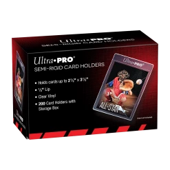 Ultra PRO 1/2" Lip Semi-Rigid Card Holders (200ct) For Standard Size Cards