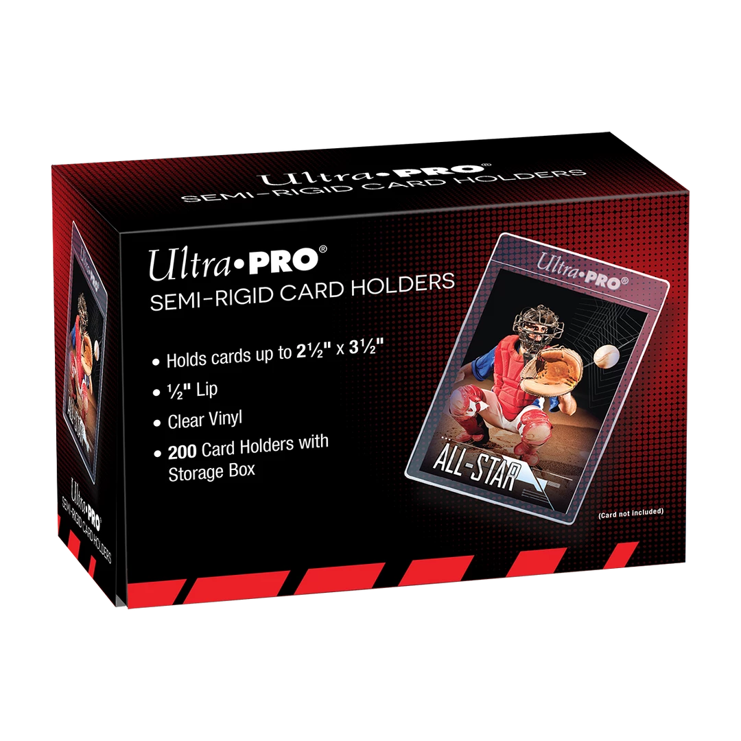 Ultra PRO 1/2" Lip Semi-Rigid Card Holders (200ct) For Standard Size Cards 3 Ultra PRO 1/2" Lip Semi-Rigid Card Holders (200ct) For Standard Size Cards