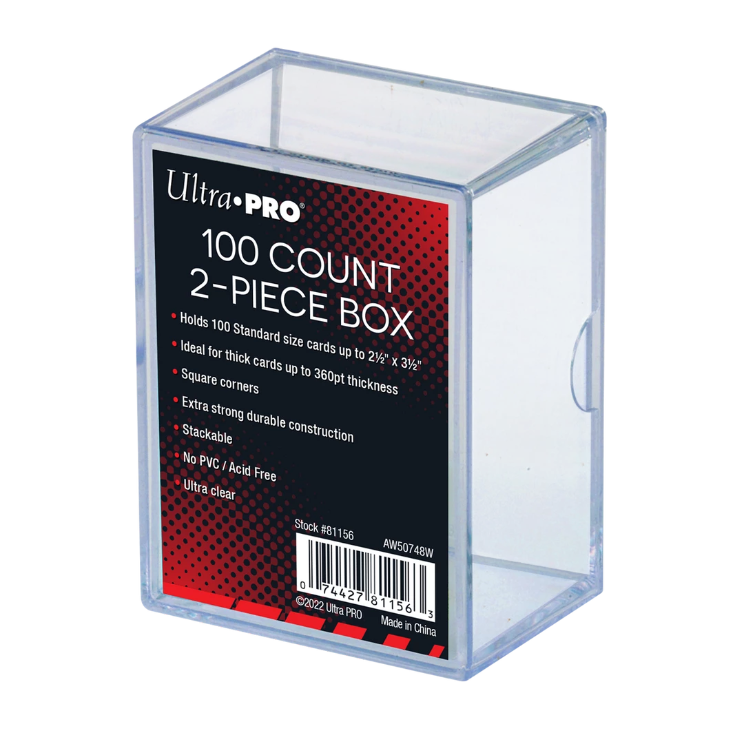 Ultra PRO Sports 2-Piece 100-Count Clear Card Storage Box 3 Ultra PRO Sports 2-Piece 100-Count Clear Card Storage Box