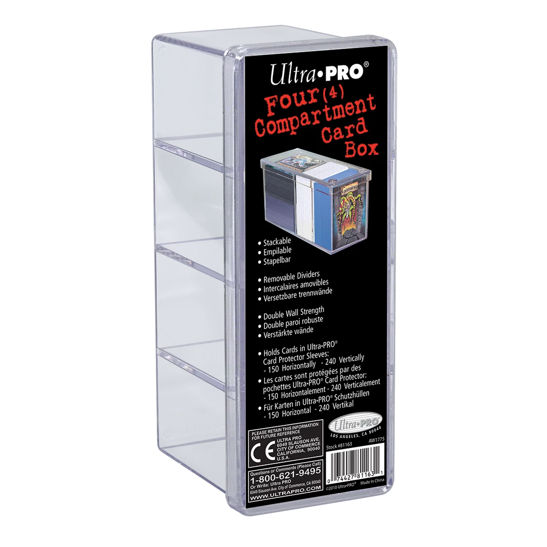 Ultra PRO 4-Compartment Clear Card Box 3 Ultra PRO 4-Compartment Clear Card Box