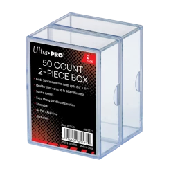 Ultra PRO 2-Piece 50-Count Clear Card Storage Boxes (2ct)