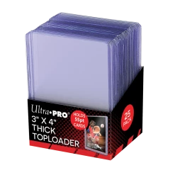 Ultra PRO Sports 3" X 4" Clear Action Packed 55PT Toploaders (25ct) *Limit 10 Per Customer*