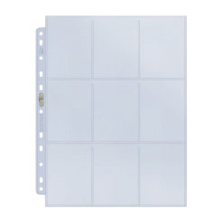 Ultra PRO Pages & Organization Platinum Series 9-Pocket 11-Hole Punch Pages (100ct) For Standard Size Cards