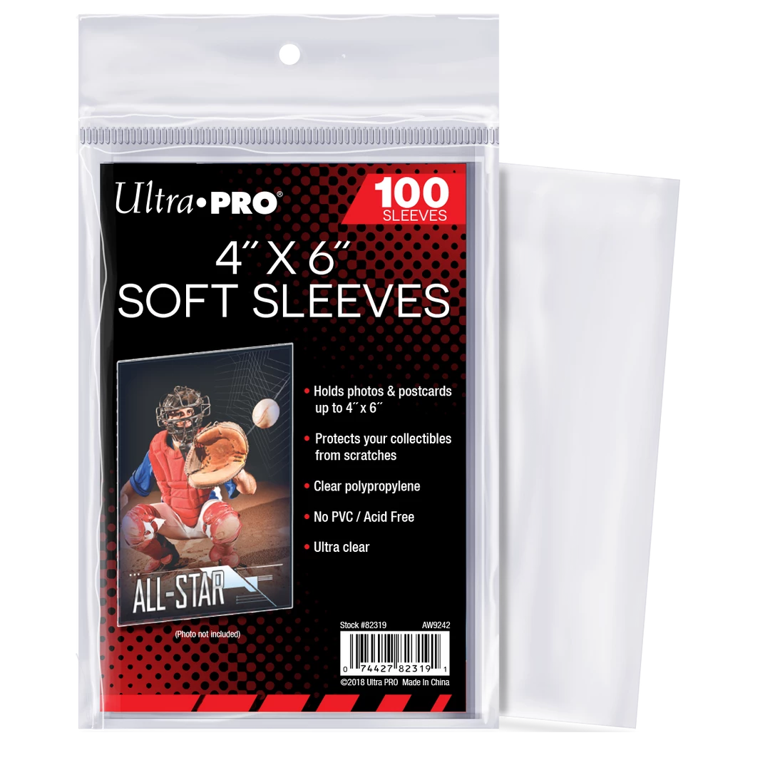 Ultra PRO Sports 4" X 6" Soft Sleeves (100ct) 3 Ultra PRO Sports 4" X 6" Soft Sleeves (100ct)