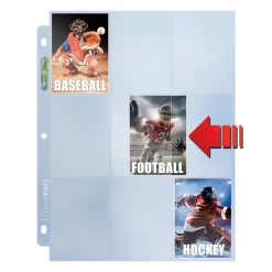 Ultra PRO Platinum Series 9-Pocket 3-Hole Punch Side Load Pages (100ct) For Standard Size Cards Pages & Organization