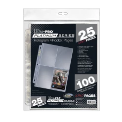 Ultra PRO Platinum Series 4-Pocket Pages (25ct) For 3.5" X 5" Cards Pages & Organization