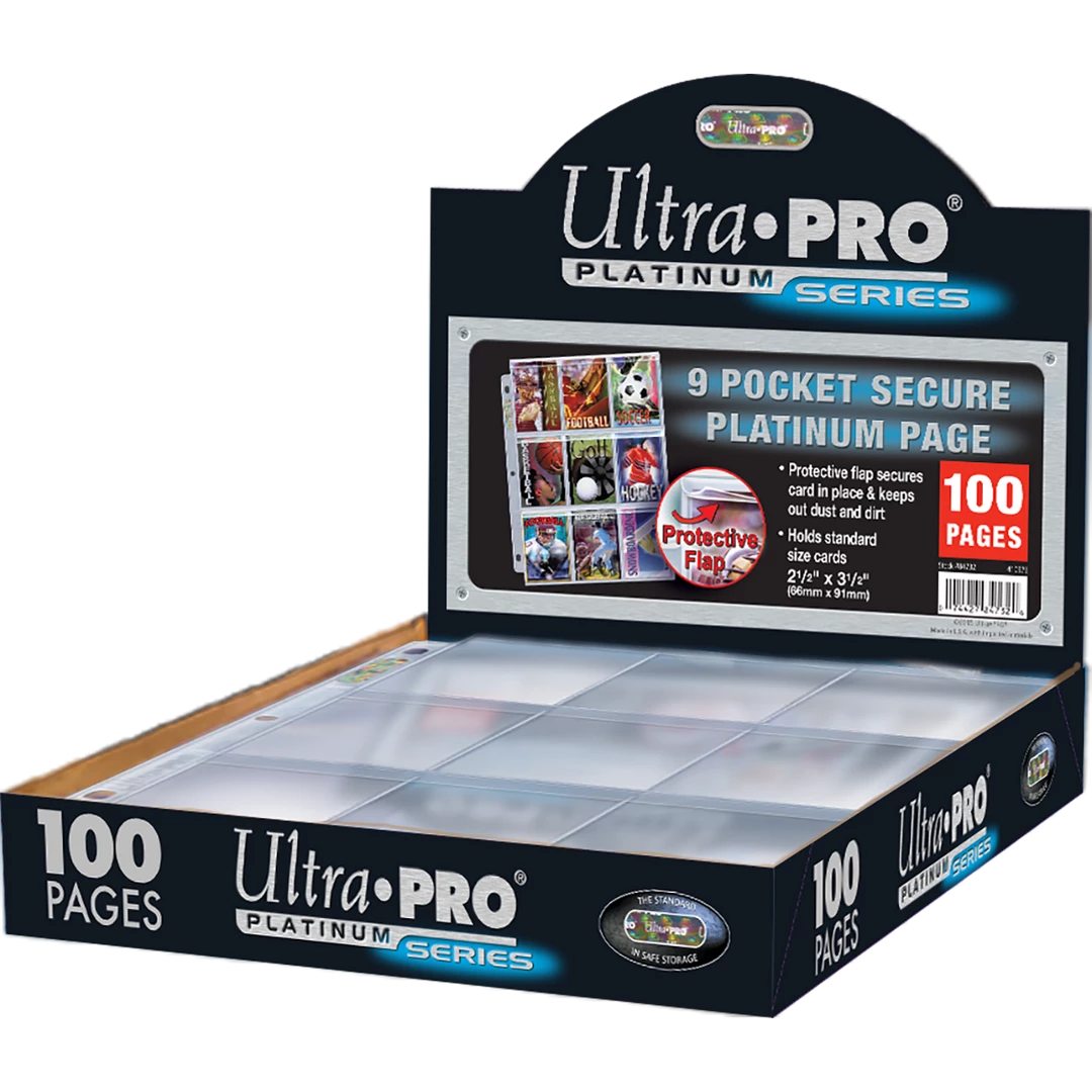 Ultra PRO Pages & Organization Platinum Series 9-Pocket Secure Pages (100ct) For Standard Size Cards 3 Ultra PRO Pages & Organization Platinum Series 9-Pocket Secure Pages (100ct) For Standard Size Cards