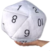 Ultra PRO Gaming Jumbo White D20 Novelty Dice Plush 2 Ultra PRO Gaming Jumbo White D20 Novelty Dice Plush