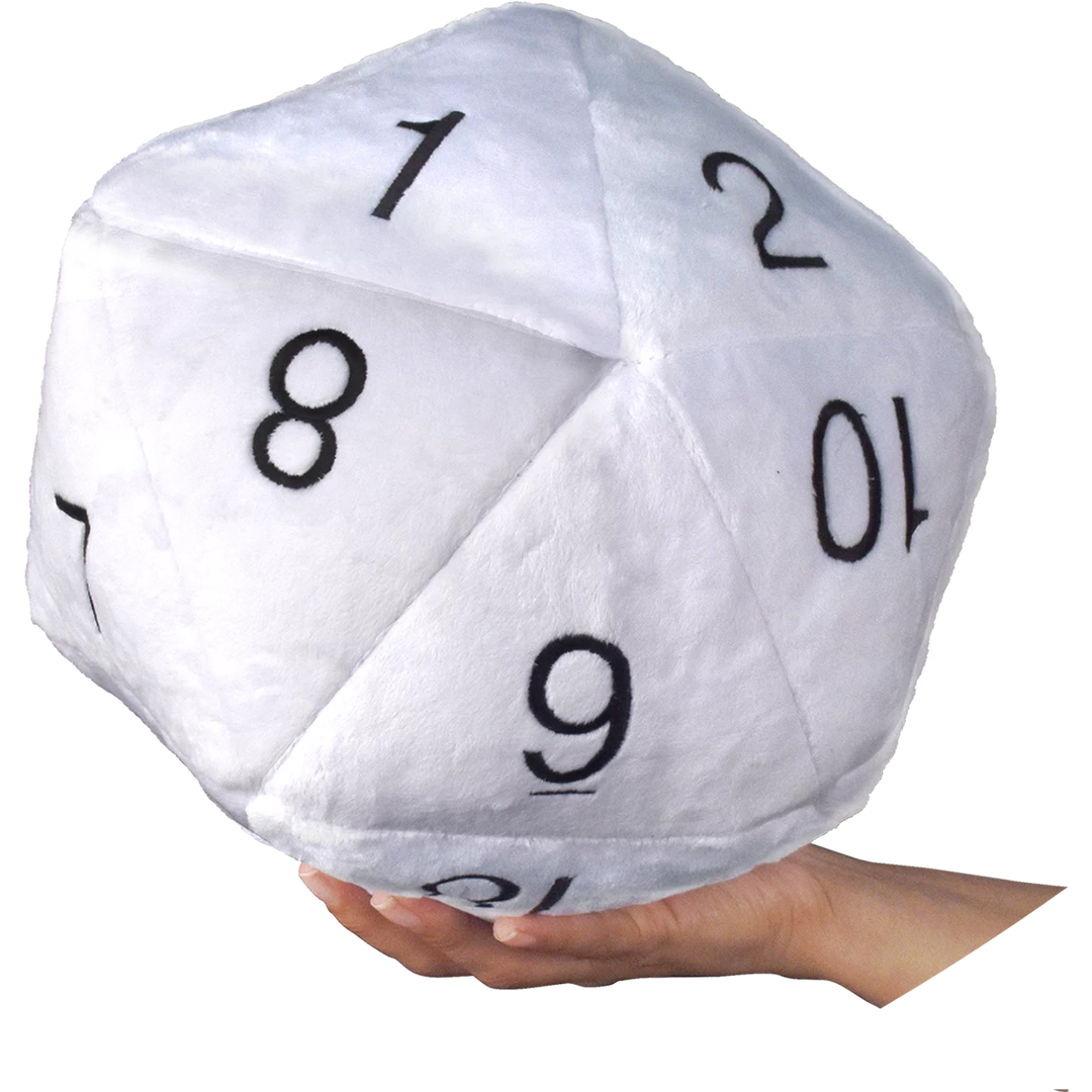 Ultra PRO Gaming Jumbo White D20 Novelty Dice Plush 3 Ultra PRO Gaming Jumbo White D20 Novelty Dice Plush