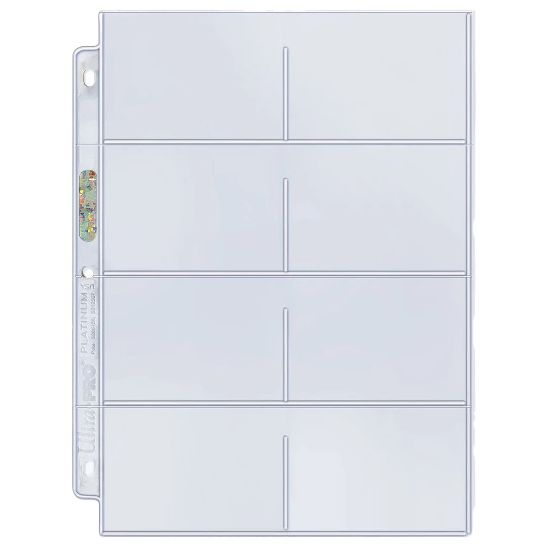 Ultra PRO Platinum Series Pocket Pages (100ct) For Cards And Photos Pages & Organization 8 Ultra PRO Platinum Series Pocket Pages (100ct) For Cards And Photos Pages & Organization