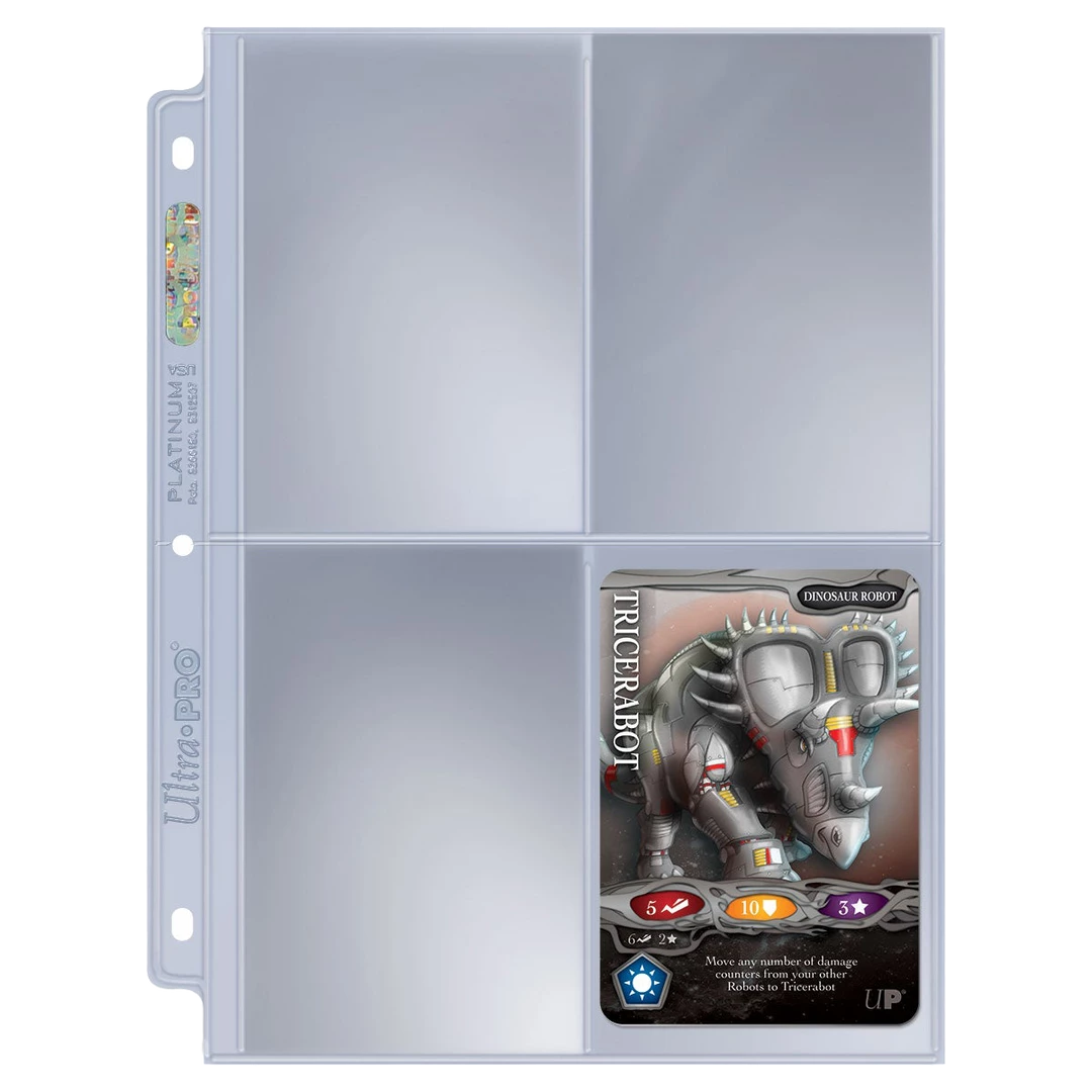 Ultra PRO Platinum Series 4-Pocket Pages (25ct) For 3.5" X 5" Cards Pages & Organization 3 Ultra PRO Platinum Series 4-Pocket Pages (25ct) For 3.5" X 5" Cards Pages & Organization